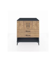 Kronos Şifonyer 2 Raflı 2 Çekmeceli 2 Kapaklı 88x59x96 Antrasit-Çam