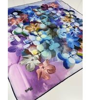 Fresh Soft Pamuk Eşarp - 05078 (Somon Pembe - Lacivert - Lila)