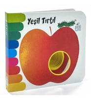 Yeşil Tırtıl Mini Delikli Kitaplar (Ciltli)