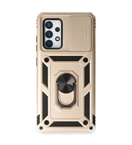 Samsung Galaxy A53 5g Kılıf Pars Lens Yüzüklü Silikon - Gold