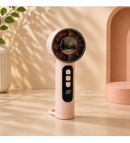 Dijital Ekranlı Mini Fan USB Şarjlı Taşınabilir Sessiz Güçlü El Fanı Premium Tasarım