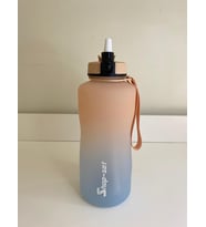 Shop-set 2000 ML Tritan Motivasyonlu Su Matarası PİPETLİ ve SÜZGEÇLİ (SOMON - AÇIK MAVİ)