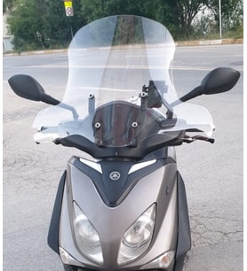 MOTOCAM Yamaha Xcity 250 Ön Cam 2011-2016 Model 50cm Şeffaf Renkli 4mm ELCİKLİ