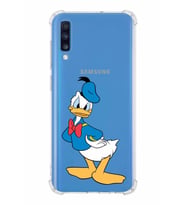 Samsung Galaxy A70  Köşe Korumalı Antişok Kapak Donald Duck Tasarımlı Şeffaf  Kılıf