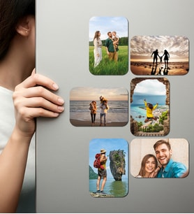 Kişiye Özel Ahşap Fotoğraflı UV Baskılı Magnet