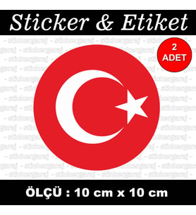 türk ayyıldız hilal bayrak  etiket sticker - 2 adet çıkartma araba motosiklet kask atv tablet pc buzdolabı otomobil bilgisayar uyumlu