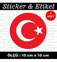 türk ayyıldız hilal bayrak  etiket sticker - 2 adet çıkartma araba motosiklet kask atv tablet pc buzdolabı otomobil bilgisayar uyumlu