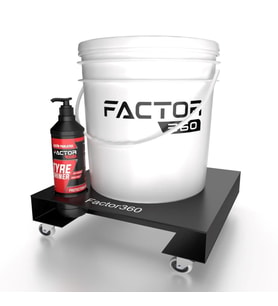 Factor360 Metal Kova Taşıyıcı Detailing Bucket Dolly Tekerlekli Stand