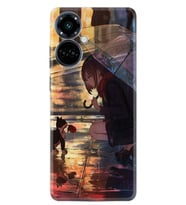 Camon 19 Pro Uyumlu Kılıf Silikon Desen Özel Seri Kız Ve Kedi 1762