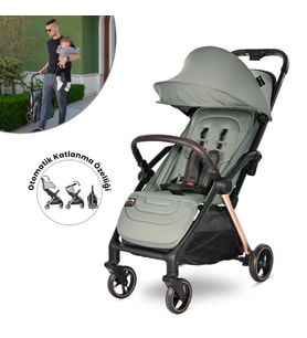 Lorelli Loret Otomatik Katlanan Kabin Boy Bebek Arabası - Green (Standart)