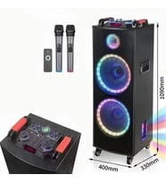 Büyük Boy 12*2İnç 2000W  Rgb Bluetooth Mikrofonlu Parti Hoparlör Ndr-1222