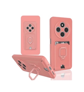 Newface Xiaomi Redmi 14C Kılıf Zuma Kartvizitli Yüzüklü Silikon - Pembe