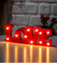 Led Işıklı Love Gece Lambası Dekoratif Led Aydınlatma (Beyaz)