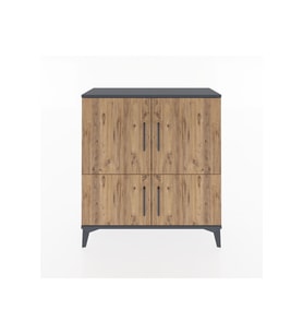 Arges Şifonyer 3 Raflı 4 Kapaklı 88x30x96 Antrasit-Çam