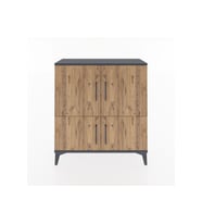 Arges Şifonyer 3 Raflı 4 Kapaklı 88x30x96 Antrasit-Çam