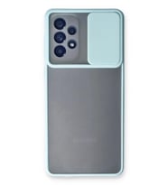 Durukar® Samsung Galaxy A53 5G Kılıf Palm Buzlu Kamera Sürgülü Silikon - Turkuaz