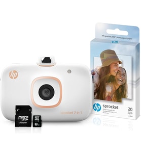 Hp Sprocket Baskılı Fotoğraf Kamerası, Hp Sprocket Fotoğraf Kağıdı 20'li, Micro SD 8 GB Hafıza Kart