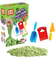 Craft 03692 Aksesuarlı Kinetik Oyun Kumu, Yeşil, 1000 gr
