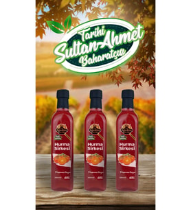 Tarihi SultanAhmet Baharatçısı Hurma Sirkesi %100 Katkısız Doğal 3x500 ml  Özel Üretim