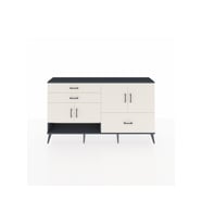 Arges Konsol 3 Raflı 3 Çekmeceli 4 Kapaklı 176x30x99 Antrasit-Aytaşı