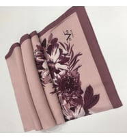 Çiçekli Desen Modal Seri Şal Eşarp Askısı ile Birlikte 75x200 cm Gül Kurusu-75x2
