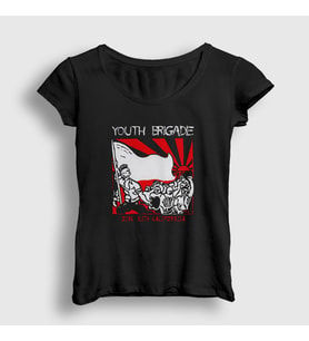 Presmono Kadın Siyah Sink With Kalifornija Youth Brigade T-Shirt 432363tt