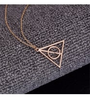 HARRY POTTER ÖLÜM YADİGARLARI DEATHLY HALLOWS KOLYE (Sarı)