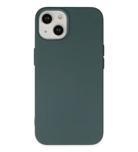 Newface Apple iPhone 14 Kılıf Nano içi Kadife Silikon - Koyu Yeşil
