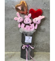 Mini peluş ayıcık buketi kore stili