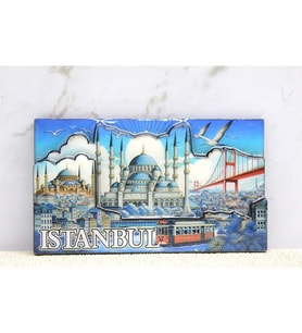 Ahşap İstanbul Temalı Magnet