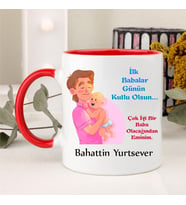 İlk Babalar Günün Kutlu Olsun Kupa Bardak (Kırmızı)