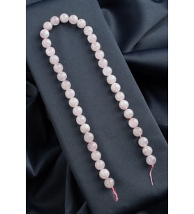 Pembe Kuvars Doğal Taş Parlak Pembe Küre Kesim 10mm Dizi [AA]