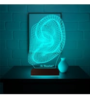 Luvivia Kulak İşitme Tasarım Kişiye Özel 3D Lamba - Masa Gece Lambası