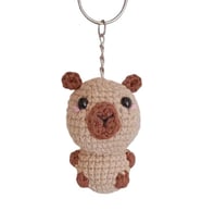 Maskot Kapibara Amigurumi Organik Anahtarlık Oyuncak