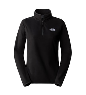 The North Face W 100 GLACIER Kadın Yarım Fermuar Polar NF0A855MJK31 (Siyah)