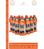 #OcakGazı Taşınabilir Pürmüz Propan Bütan Vmf Eurogaz Kamp Ocak Gazı Valfli Kartuş 227GR 10 Adet