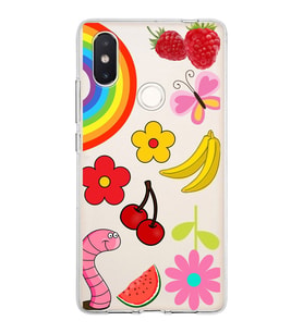 PrintiFy Xiaomi Mi 8 SE ile Uyumlu 1mm Slim Fit Water Color 5 Baskılı Şeffaf  Kılıf