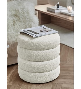 Most Twister Puf Bukle Kumaş(Evinize Teslim) (Beyaz)