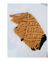 Sarı Makrome Clutch Çanta