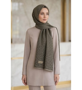 Lesscarves Desenli Pamuk İpek Şal LS2302