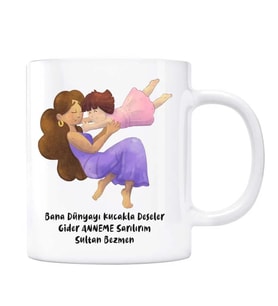 ANNE İsimli Kupa Anneme Sarılırım