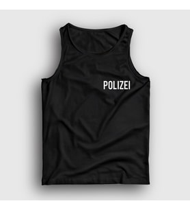 Presmono Unisex Siyah Logo Polis Polizei Atlet
