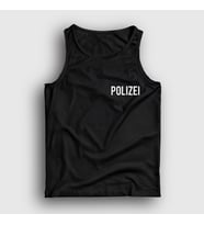 Presmono Unisex Siyah Logo Polis Polizei Atlet
