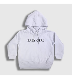 Presmono Unisex Çocuk Beyaz Baby Girl Kapüşonlu Sweatshirt 394517tt (Beyaz)
