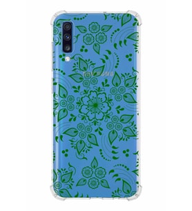 Samsung Galaxy A70  Köşe Korumalı Antişok Kapak Nostalji Desen Tasarımlı Şeffaf  Kılıf