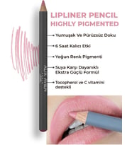Uzun Süre Kalıcı Dağılma Yapmayan Nemlendirici Dudak Kalemi - Lipliner Pencil 10 Star Pink