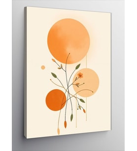 Kanvas Tablo Minimalist Çember Dokunuşları