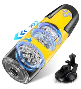 Tam Otomatik Vantuzlu Mastürbatör İleri Geri Hareketli Dönme Rotasyonlu Tırtıklı Elektrikli Vajina