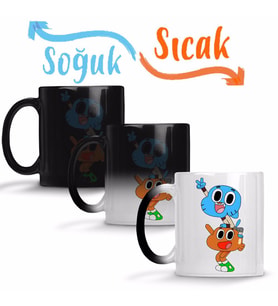 Gumball Darwin Sihirli Kupa Bardak Porselen