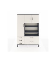 Arges Gardrop 9 Raflı 5 Çekmeceli 3 Kapaklı 132x30x195 Antrasit-Aytaşı